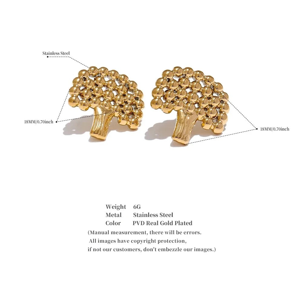 Tree Hollow Stud Earring