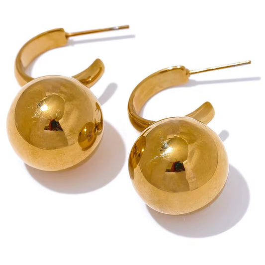 Gold Ball Earrings