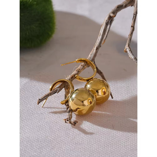 Gold Ball Earrings
