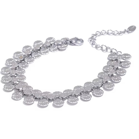 Silver  Sun Flower Bracelet