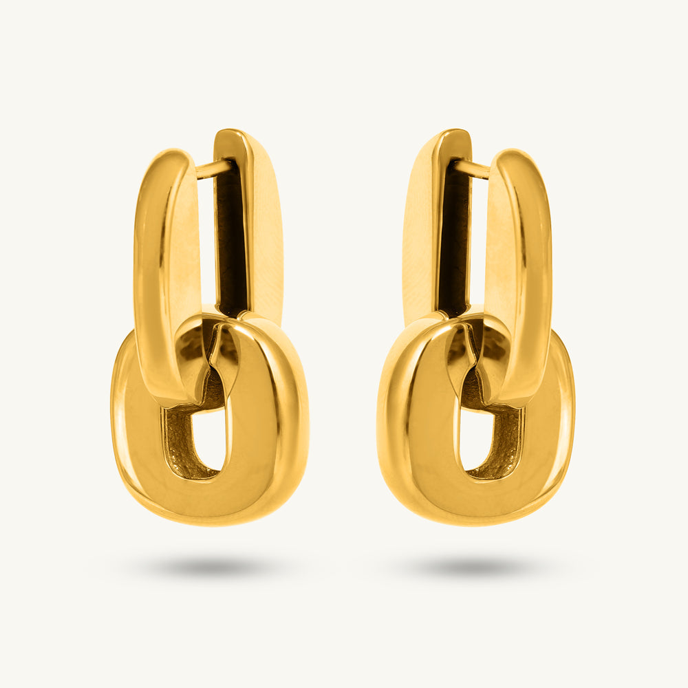 Gold chunky  Hoops Earring