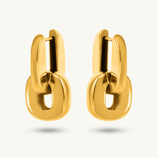 Gold chunky  Hoops Earring