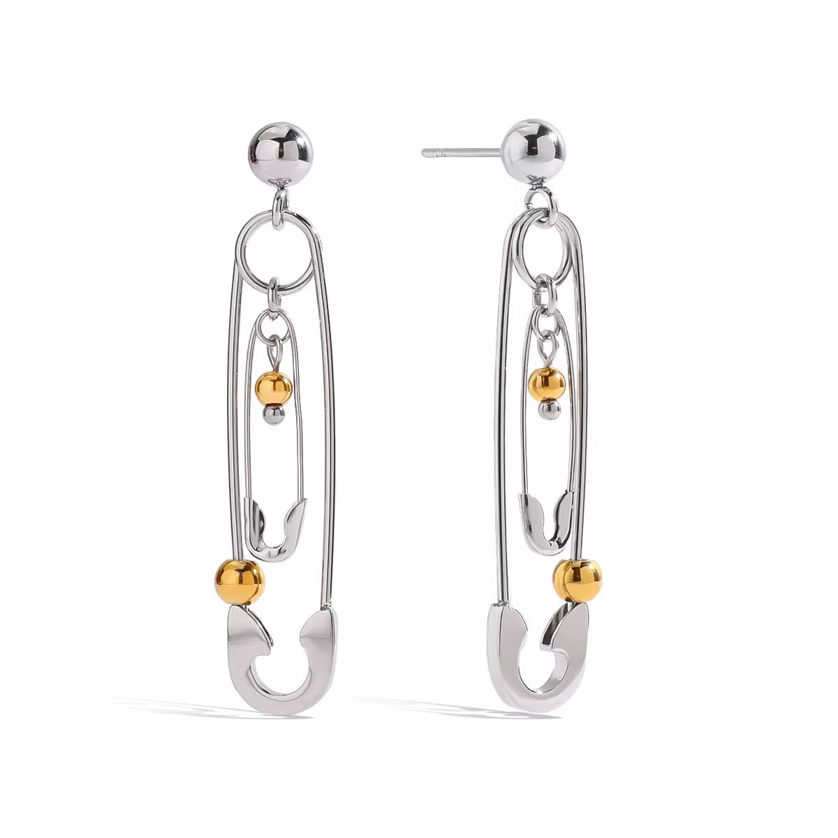 Dangle Silver Clip Earrings