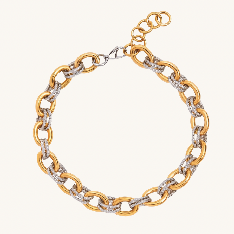 Two Tone Minimalist Twist Necklace
