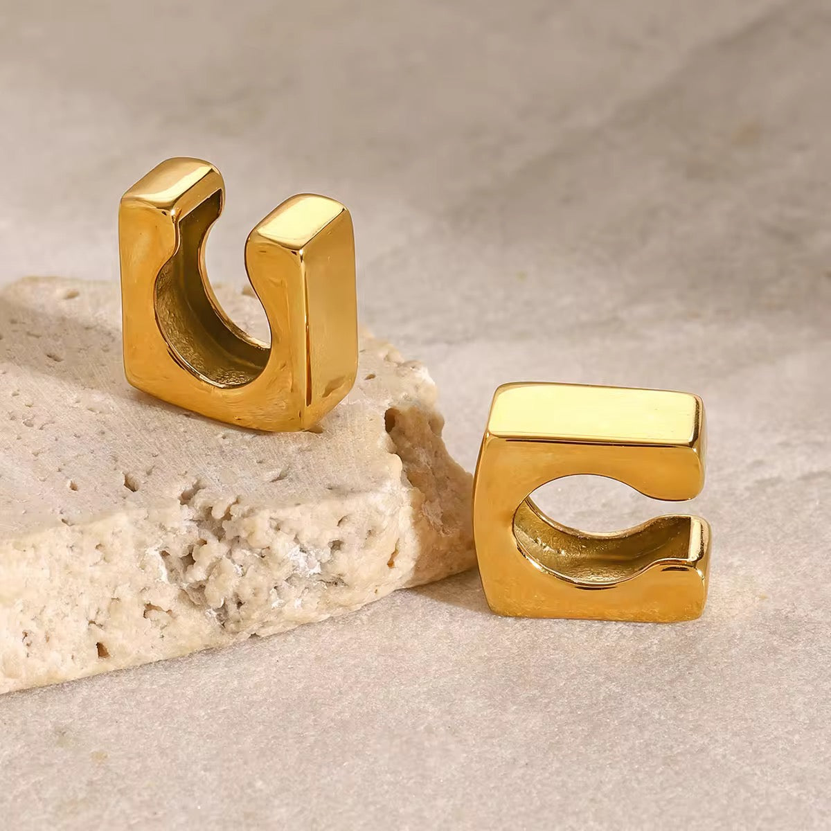 Block Ear Cuff Gold
