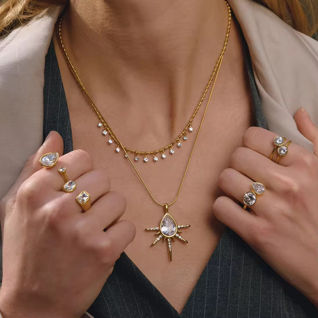Wishing well Star Diamond Necklace