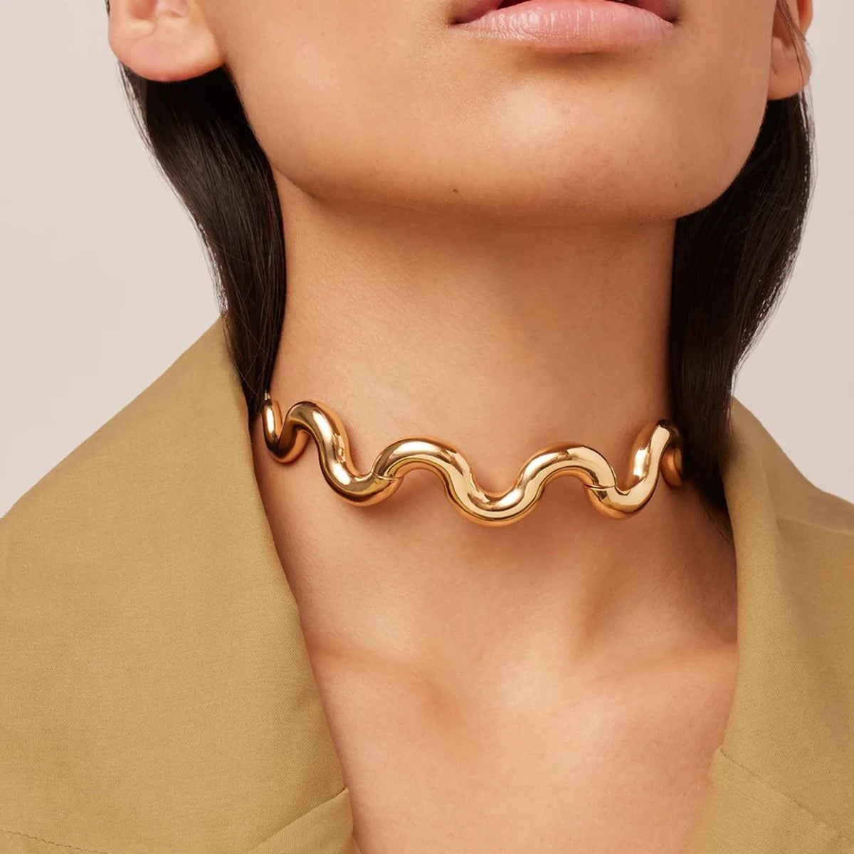 Wave Choker Necklace